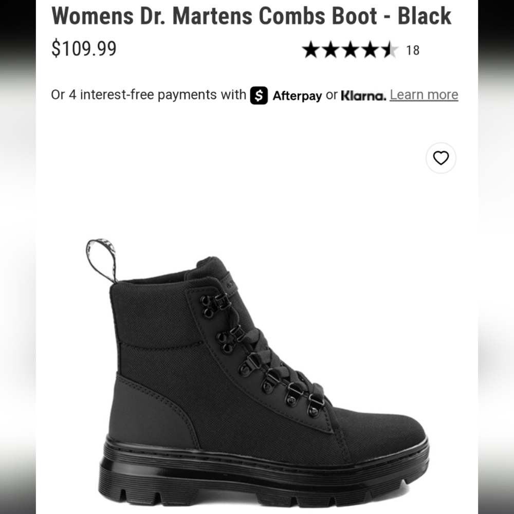 Dr. Martens Women's Combs Boot - Black
